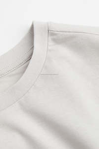 Élégant coton épais 320gsm Logo personnalisé surdimensionné hommes t-shirt hommes plaine Boxy Fit blanc t-shirts - Product Image 5