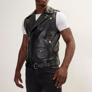 Chaleco de Cuero para Hombre, Estilo Motero, Ajustado, Transpirable, Estilo Urbano, para Invierno, 2025 - Product Image 2