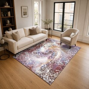 <b>RUGS</b> DEPOT LXDP-0575 Wholesale Multicolor Neutral Traditional Anatolian Digital Printed Machine Washable <b>Chenille</b> <b>Rug</b> Non Slip - Product Image 2
