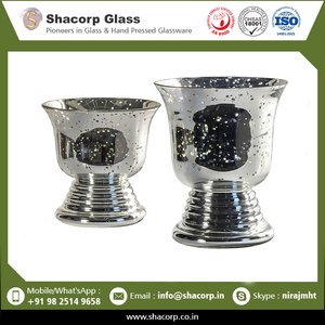 Beautiful Glass Vase Antique <b>Mirror</b> Glass Urn Vase Crafted with Thick Glass for Home Decor - Product Image 2