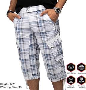 กางเกงขาสั้นผ้าคอตตอนของผู้ชายสำหรับฤดูร้อน2024กางเกงขาสั้นสำหรับผู้ชายขายส่งมาใหม่ขนาดมาตรฐาน - Product Image 2