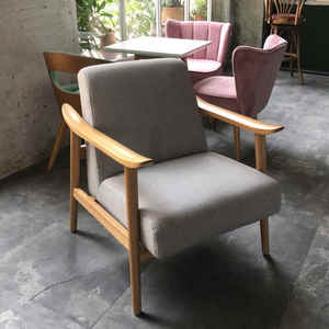 Hot Selling Low Price Simplicity Home Furniture Solid <b>Wood</b> <b>Frame</b> Handmade Sponge Cushion Leisure Living Room <b>Sofa</b> Chair - Product Image 4