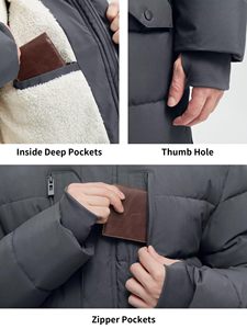 Chaqueta acolchada con cuello levantado personalizada OEM para hombre, ropa informal con capucha brillante para invierno, chaqueta al por mayor para hombre - Product Image 2