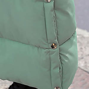 Chaqueta acolchada larga de longitud larga para mujer, servicio OEM, a prueba de viento, estilo con capucha, Color sólido y patrón, chaqueta acolchada larga para mujer - Product Image 5