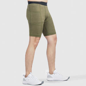 Pantalones cortos ajustados para hombre, pantalones cortos de compresión para gimnasio, capa base de compresión, ropa activa - Product Image 1
