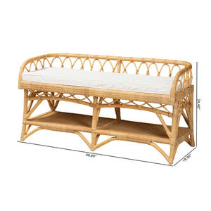 Banco de ratán para muebles de salón - Product Image 4