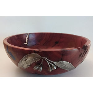 Eco-Friendly Antique Design Wooden Serving <b>Bowl</b> with Metal Base Modern Home Decoration Fruit and <b>Snacks</b> Serving <b>Bowl</b> - Product Image 3