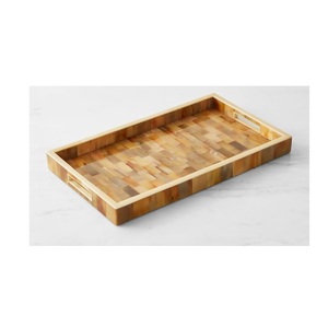 Bandeja para servir cuerno de vaca para decoración de mesa, esmalte brillante, forma rectangular, para cocina y Hotel, 100% - Product Image 2