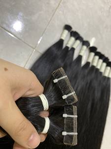 Extensiones de Cabello Liso Virgen Remy Vietnamita 100% al por Mayor, Doble Trama a Máquina, Blanqueadas, Cutícula Alineada, 100g, Hechas en Vietnam - Product Image 5
