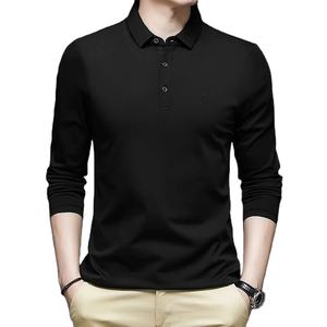 Camiseta Polo de Alta Calidad para Hombre, Nueva Camiseta de Primavera y Otoño, Estilo Urbano, Informal de Negocios, Bordada, Holgada, de Manga Larga, Ajustada - Product Image 1