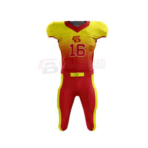 Uniforme de football américain à manches courtes personnalisé respirant avec nom et logo de l'équipe - Product Image 5