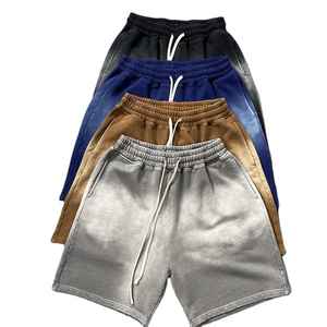 กางเกงขาสั้นกันเหงื่อสำหรับฤดูร้อนใส่ได้ทั้งชายและหญิงผ้าคอตตอนรุ่นเฮฟวี่เวตผ้าคอตตอนสีซีด/ซักกรดสไตล์สตรีทแวร์สไตล์วินเทจลายพื้นสำหรับผู้ชายผู้หญิง - Product Image 2