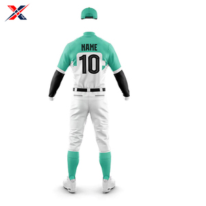 Vente en gros d'uniformes de baseball personnalisés pour adultes, vêtements de sport de qualité supérieure, ensembles uniques et respirants, couleurs contrastées, OEM grande taille - Product Image 2