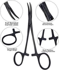 Pinza Hemostática de Acero Inoxidable de Alta Calidad con Fuente de Alimentación Manual, Porta Agujas Quirúrgicas con Puntas - Product Image 2