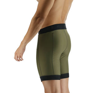 Pantalones cortos de gimnasio para hombre de la calle más vendidos, pantalones cortos de entrenamiento de compresión deportivos transpirables con patrón sólido para entrenamiento correr - Product Image 4