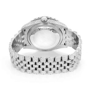 Montre en quartz avec boîtier octogonal serti de moissanite, cadran en verre, acier inoxydable, luxe et mode - Product Image 5