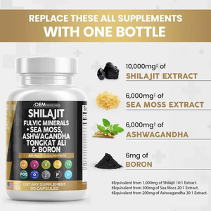 Approvisionnement en gros : Capsules de Shilajit de l'Himalaya 100 % pur et naturel, 500 mg – Complément nutritionnel pour hommes et femmes, pour l'énergie et le soutien immunitaire - Product Image 3
