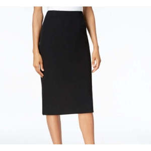 Kasper Women's Comfortable Crepe Pencil MIDI <b>Skirt</b> Black Size 6 Bodycon Empire Made Silk <b>Patchwork</b> Plain Leather Straight <b>Skirt</b> - Product Image 2