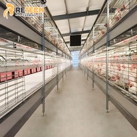 Retech Cage à batterie multi-niveaux moderne de grande capacité (2/3/4 niveaux) pour l'élevage de poulets de chair