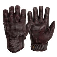 Guantes de cuero de piel de oveja auténtica personalizados para motocicleta, protección de pantalla táctil, guantes de cuero para motocicleta