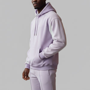 Sweat à capuche en polaire polaire pour homme, motif uni chaud, 100% polyester, vente en gros, personnalisable - Product Image 4