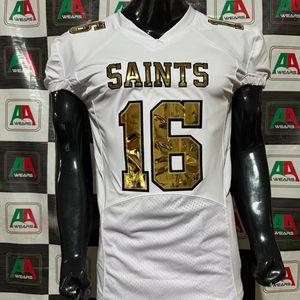 ผ้าทอลายทแยงระบายอากาศผ้าพลัสไซส์เสื้อเจอร์ซีย์ฟุตบอลอเมริกันแบบสั่งทำ - Product Image 1