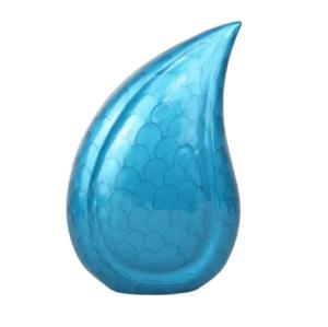 Luxury White <b>Enamel</b> Aluminium Teardrop Cremation Urns High Quality <b>Metal</b> Ashes Urns With Teardrop Shape - Product Image 4