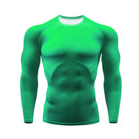 T-shirt coupe ajustée de compression personnalisé pour hommes Nouvelle mode de conception légère et hautement extensible avec impression numérique