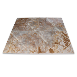 Carreaux de marbre Breccia modernes durables jaunes avec surface polie à veines brunes pour décoration de revêtement mural pour cuisine, salle de bains, hall de villégiature - Product Image 2