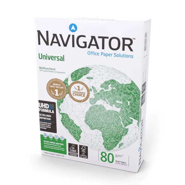 Navigator evrensel ahşapsız kopra kağidi A4 80g/m2 (1/2 palet; 50,000 yaprak)