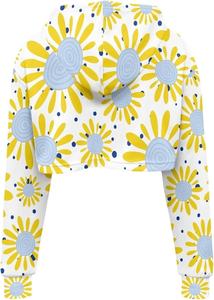 Sudadera con Capucha Corta para Mujer, Diseño Moderno, Hombros Caídos, Estampado Animal Sublimado, Ropa Urbana de Invierno - Product Image 4