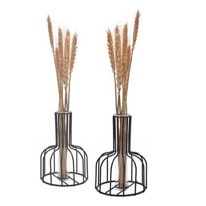 ลวดกลมสำหรับงานหนักพร้อมหลอดแก้ว & แจกันดอกไม้สำเร็จรูปสีทองเครื่องใช้บนโต๊ะในห้องนั่งเล่นกระถางดอกไม้สำหรับตกแต่งบ้าน - Product Image 6