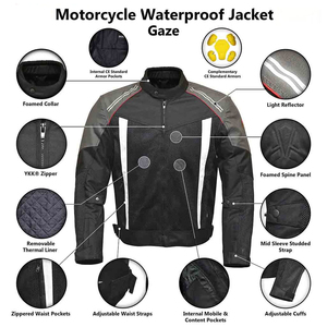 Ensemble de vestes de moto en polyester, veste de moto coupe-vent, chaqueta moto, équipement de protection de course de motocross, imperméable - Product Image 4