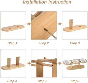 New design convenience bamboo <b>bowl</b> for pet for different kind of food made in Vietnam - Product Image 2