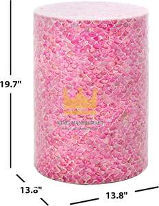 Mesa auxiliar artesanal de nácar-Muebles con incrustaciones artesanales vietnamitas para decoración de interiores - Product Image 2