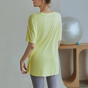 Camiseta Túnica de Manga Corta para Mujer, de Alta Calidad, Informal, Holgada, con Abertura Lateral Alta - Product Image 4