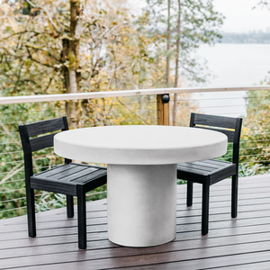 Mesa de comedor de hormigón moderna ambiental de alta calidad, muebles de exterior de hormigón reforzado con fibra de vidrio, embalaje personalizado - Product Image 4