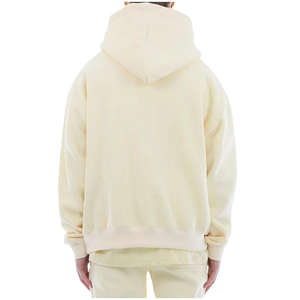 Ensemble pull-over à capuche respirant et à séchage rapide en polaire technique vintage pour hommes, survêtement surdimensionné à motif solide 100% coton - Product Image 3