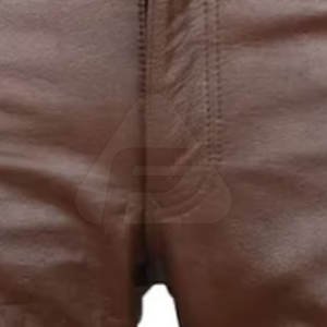 Made Pakistan Men Casual Leather <b>Shorts</b> Mid Solid Pattern Breathable <b>Waterproof</b> Elastic Low Price Plain Dyed OEM Service - Product Image 4