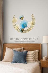 Décoration murale en métal fait à la main Sculpture d'art en fer pour chambre à coucher salon et décoration intérieure Accent - Product Image 3