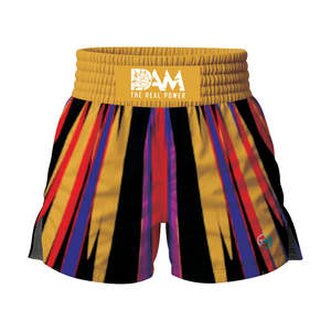 Short de MMA brodé floral en tissu worested pour hommes Décoration à volants Conception de jambe fendue pour combat Gym Kickboxing BJJ No Gi Training - Product Image 1