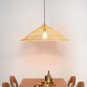 Handcrafted <b>Bamboo</b> Rattan Lampshade for Natural <b>Lighting</b> and Eco Friendly Home Decor - Product Image 4