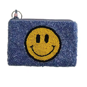 Bolsa de monedas bordada a mano con cuentas de semillas para mujeres y niñas, la mejor cremallera MD HANDICRAFTS, bolsas de mano promocionales - Product Image 3