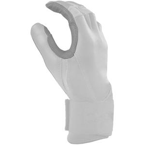 Professionnel de haute qualité en cuir véritable anti-dérapant longue manchette Baseball gants de frappe de qualité supérieure blanc et gris couleur gants - Product Image 5