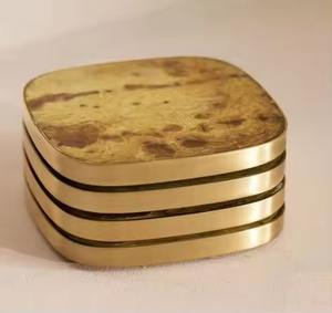 Handmade <b>Black</b> Resin <b>Coaster</b> with Sunflower Stylish Cup <b>Coaster</b> for Tea Coffee Mugs and Everyday Tabletop Decor From India - Product Image 5