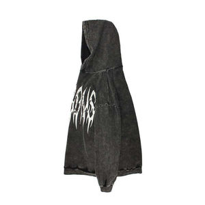 Nouvel Arrivage Sweat à Capuche Personnalisé en Polaire Épaisse 100% Coton, Teint Uni, Délavé à l'Acide, Brodé, Tendance et Abordable pour l'Hiver - Product Image 3