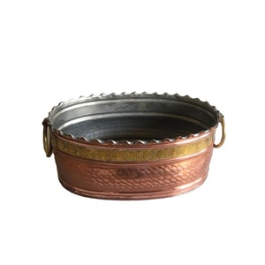 Cuenco de pedicura de forma personalizada martillado de cobre de calidad superior de alta llegada para cuenco de manicura de salón de Spa - Product Image 1