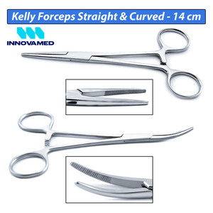 Pinzas Hemostáticas, Pinzas de Bloqueo de Arterias, Pinzas Rectas y Curvas, Herramientas Quirúrgicas Modelo II-SF-538, Certificación CE por INNOVAMED - Product Image 5