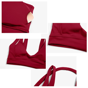 Women's Yoga <b>Bra</b> with Cut-Out Design Nylon for OEM Casual Sports Gym Wear - Product Image 2