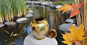 Brass Cremation Urns for Human Ashes Remains Suitable for Funeral Cemetery Burial or Niche - Product Image 5